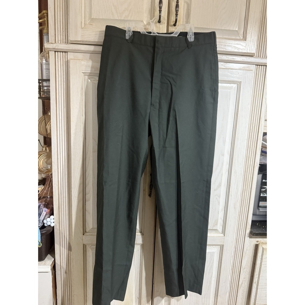 DSCP By Tennessee Apparel Corp. Mens Uniform Dress Pants Dark Green Pockets 34R